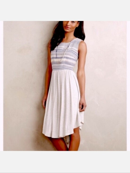 Anthropologie Dresses & Skirts - Anthropologie Dolan Striped Bodice Sleeveless Cream Dress